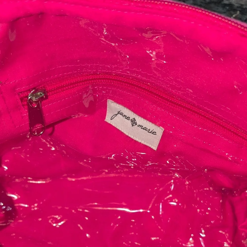 Jane Marie Pink and Gold Cosmetics Bag - New With Tags